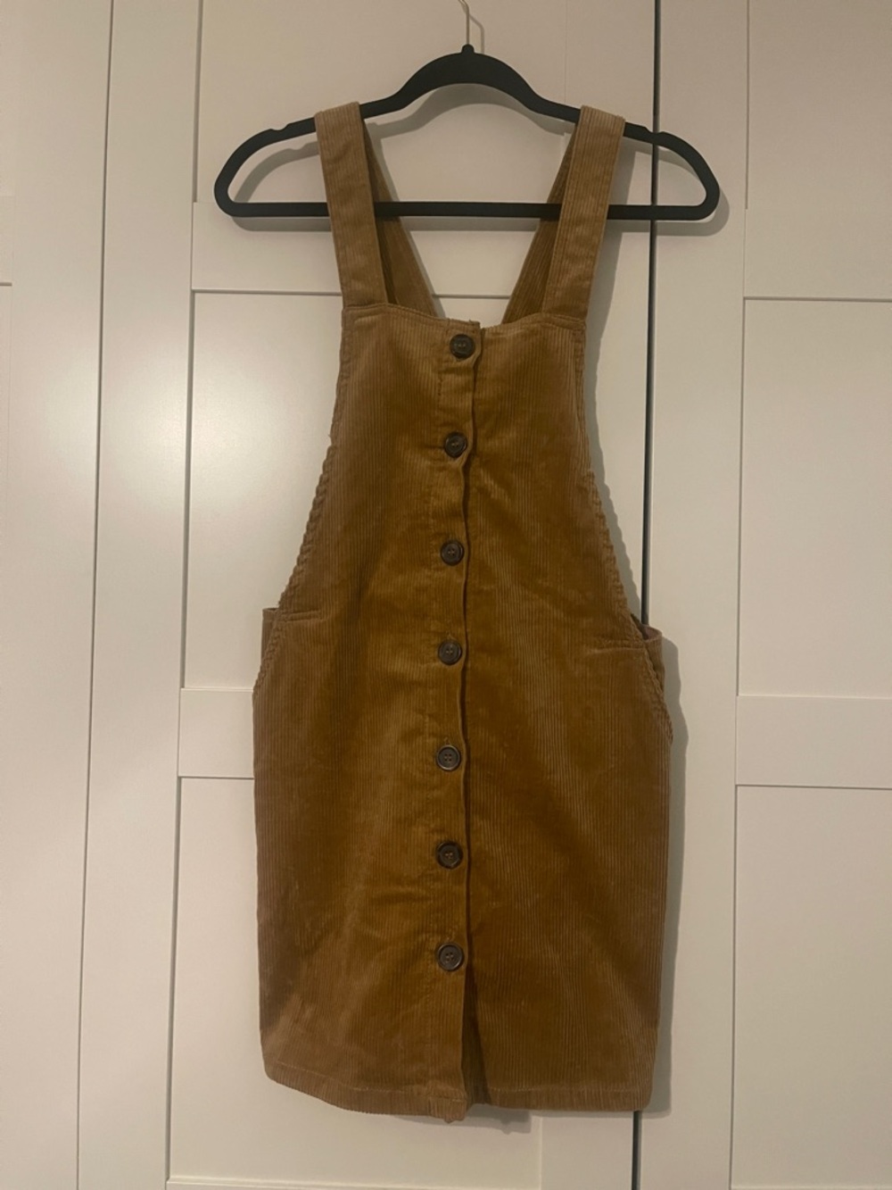 Love Tree Tan Corduroy Pinafore